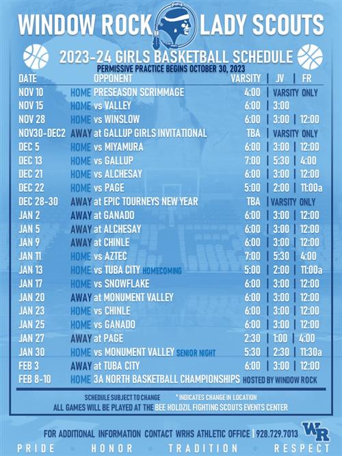 GBB SCHEDULE